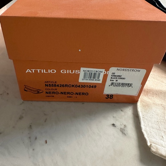 AGL | Black leather Italy ballet flats women’s 38 shoes - Picture 5 of 6